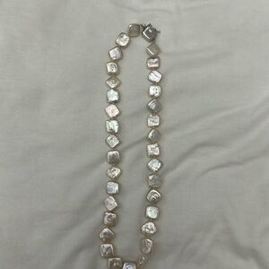 Square freshwater pearl necklace